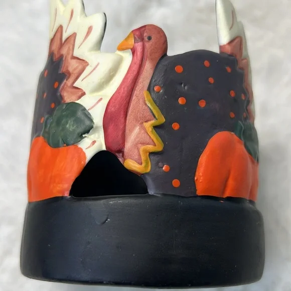 Vintage Ks Collection Ceramic Turkey‎ Candle Holder Single Wick Y2K Thanksgiving - Picture 15 of 17